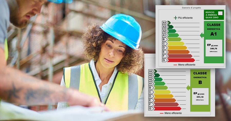 Tecnici di Edilizia Efficace valutano un progetto di ottimizzazione per il salto di classe energetica da B ad A1